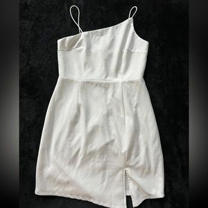 Lulus Party for‎ Two Ivory Asymmetrical Bodycon Mini Dress White Size Medium